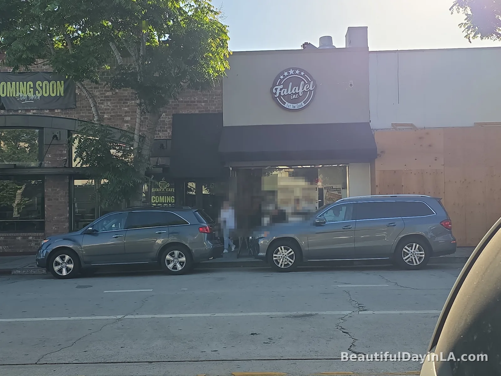 Exterior of Falafel Inc. in Westwood Village near UCLA